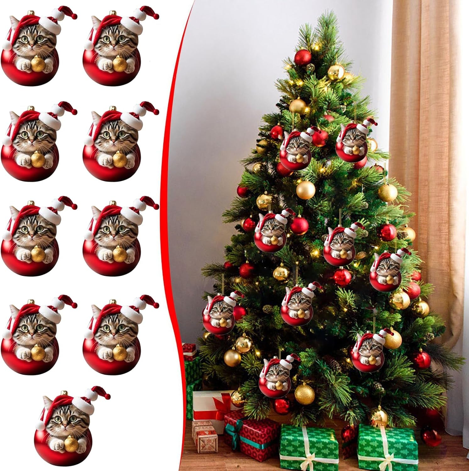 Xmas Tree Ornaments – 12-Pack Home Decor