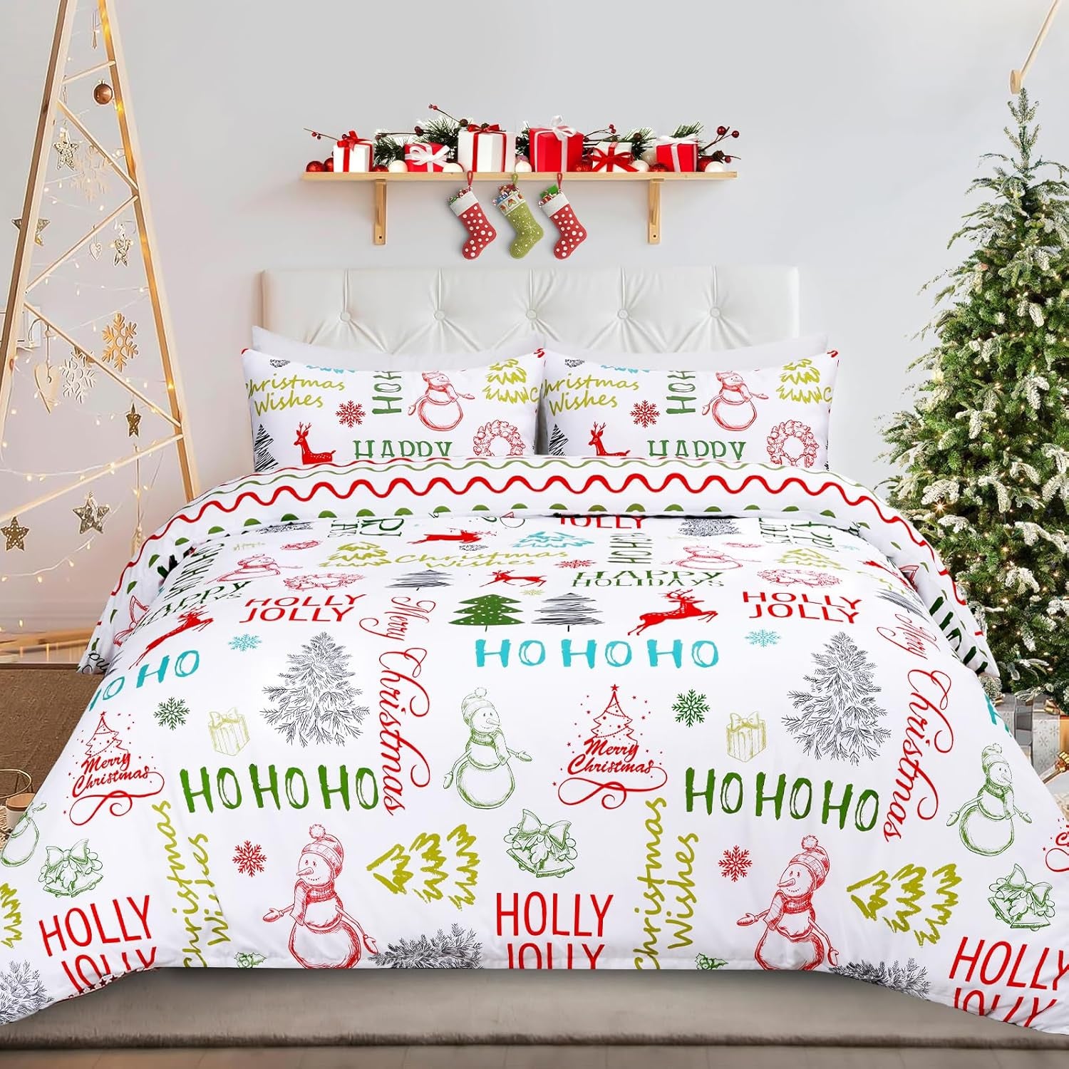 Xmas Cushion Cover – 3-Pack Green Home Decor