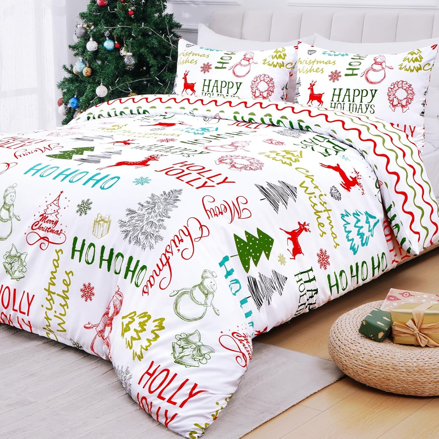 Xmas Cushion Cover – 3-Pack Green Home Decor