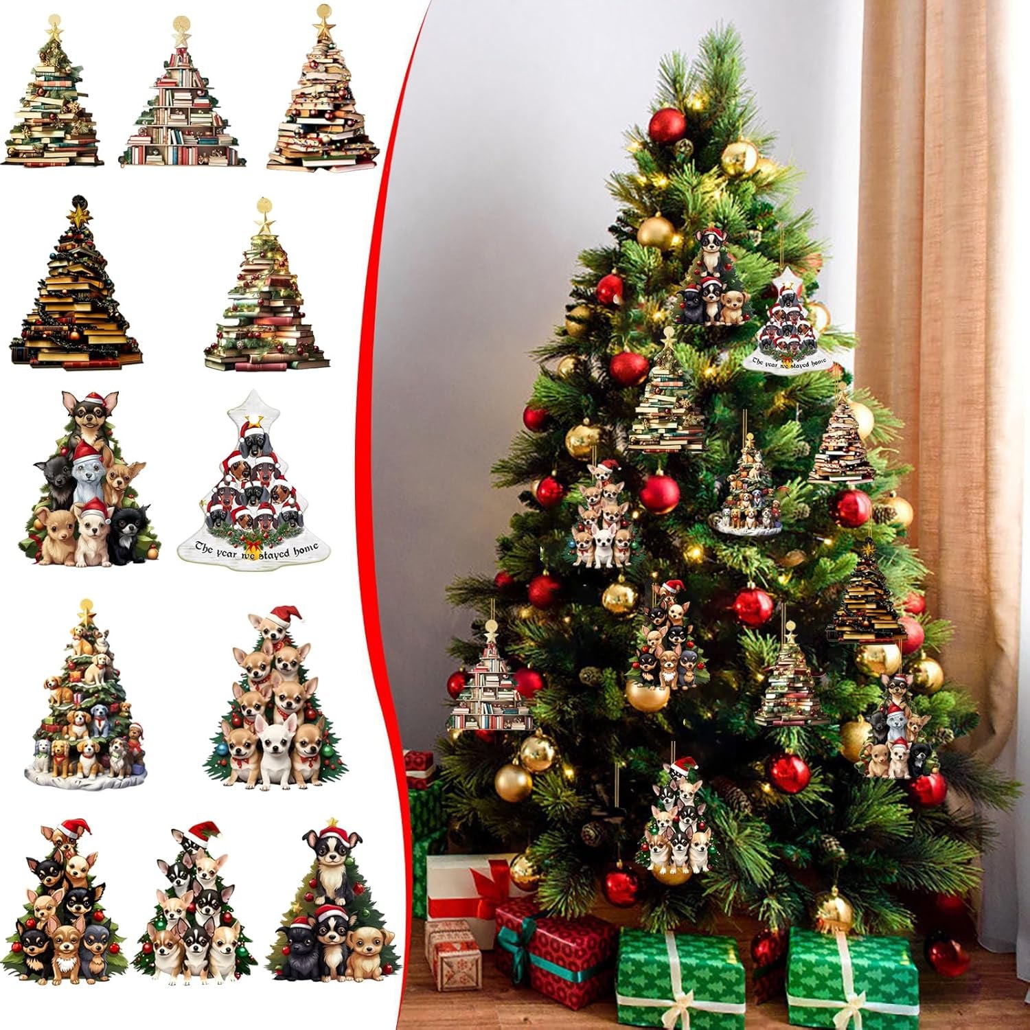 Xmas Tree Ornaments – 12-Pack Home Decor