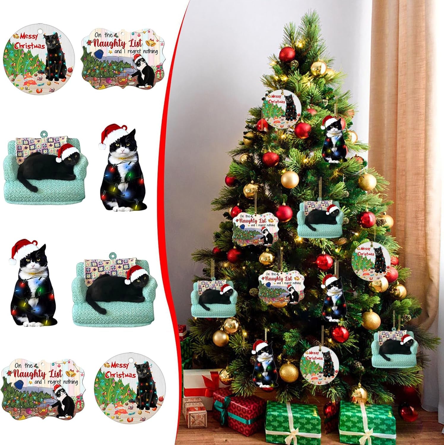 Xmas Tree Ornaments – 12-Pack Home Decor
