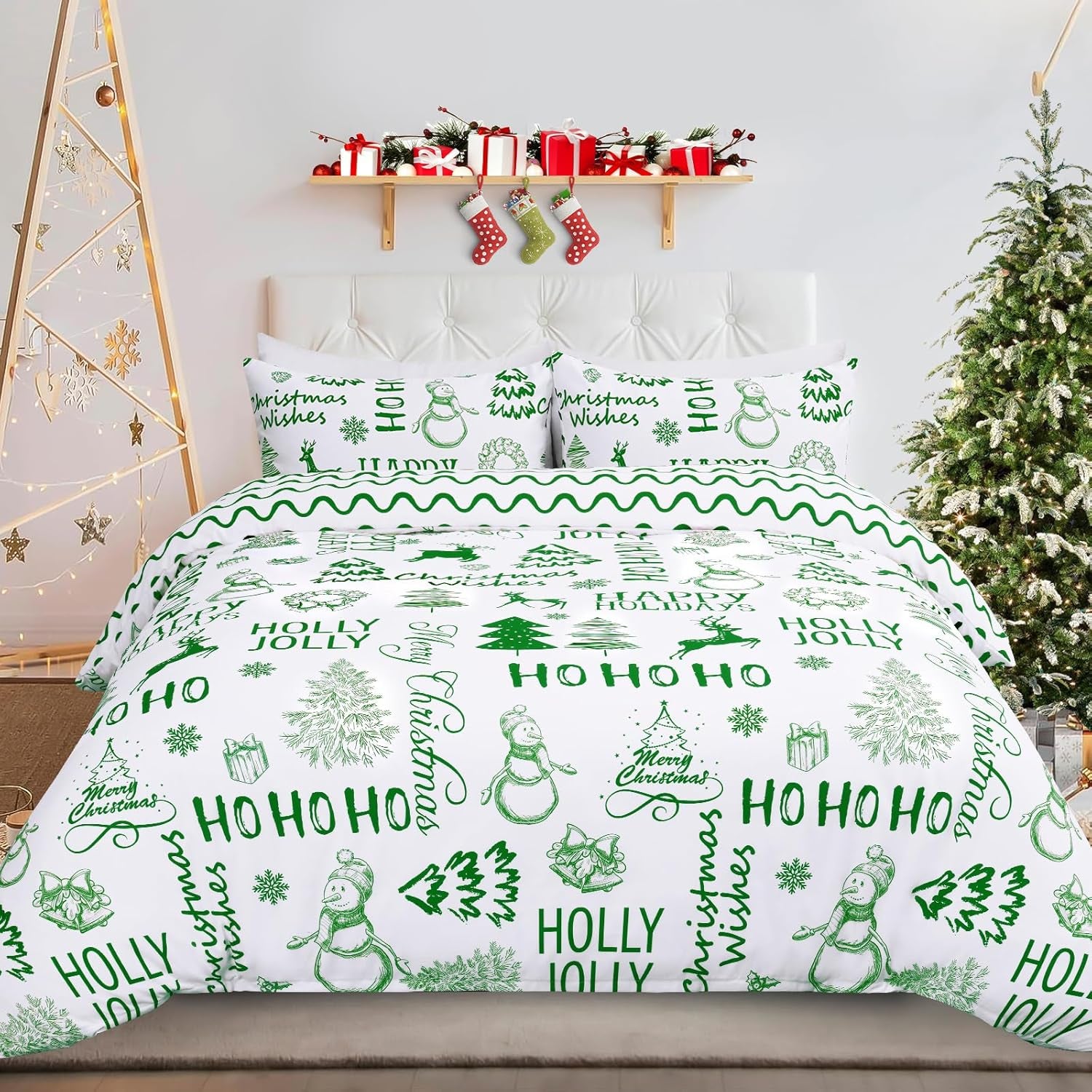 Xmas Cushion Cover – 3-Pack Green Home Decor