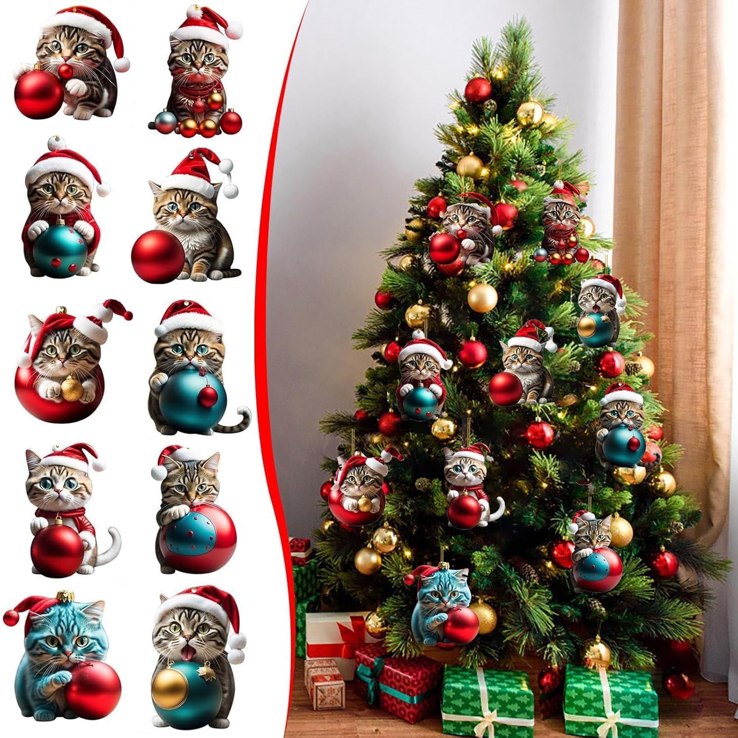 Xmas Tree Ornaments – 12-Pack Home Decor