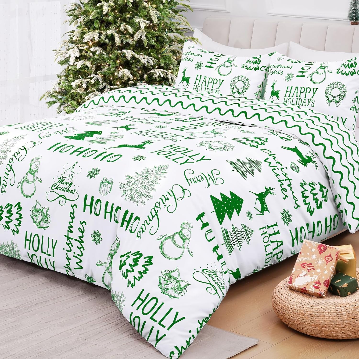 Xmas Cushion Cover – 3-Pack Green Home Decor