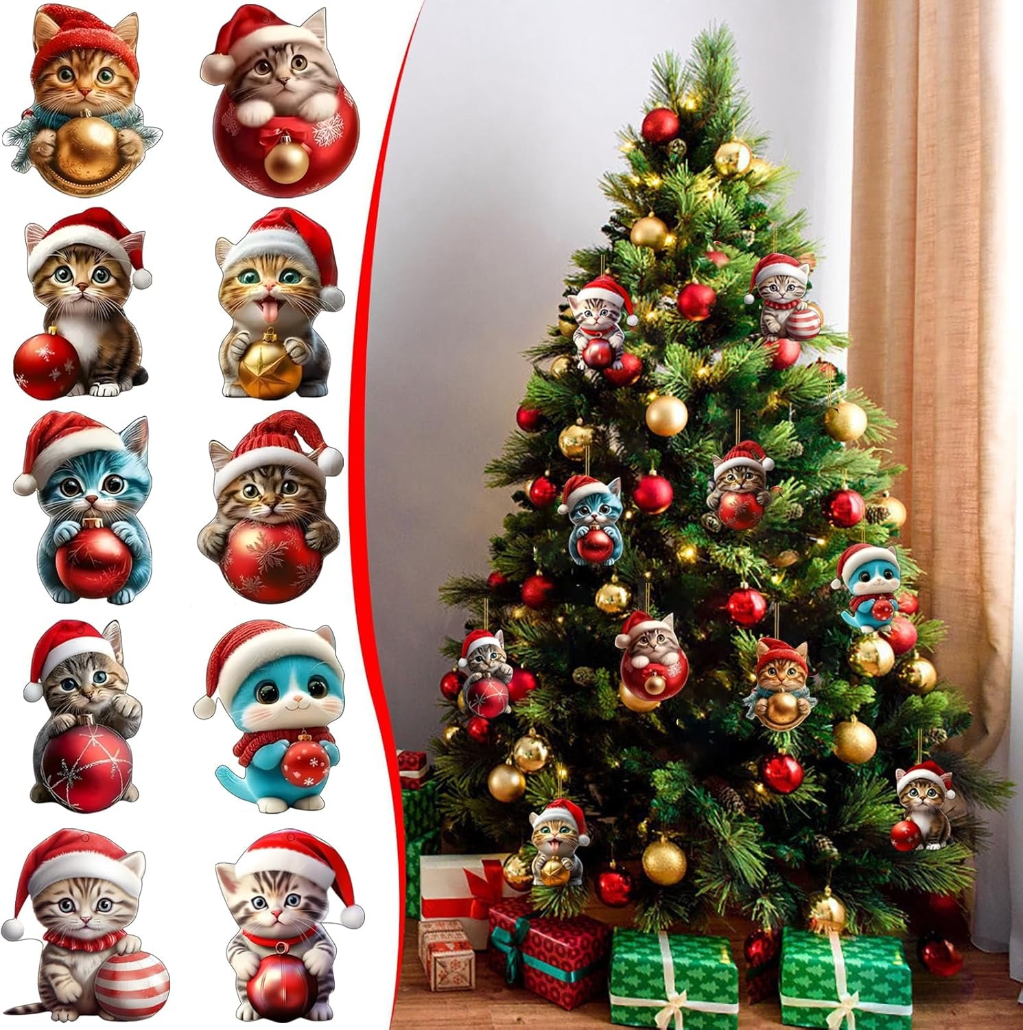 Xmas Tree Ornaments – 12-Pack Home Decor