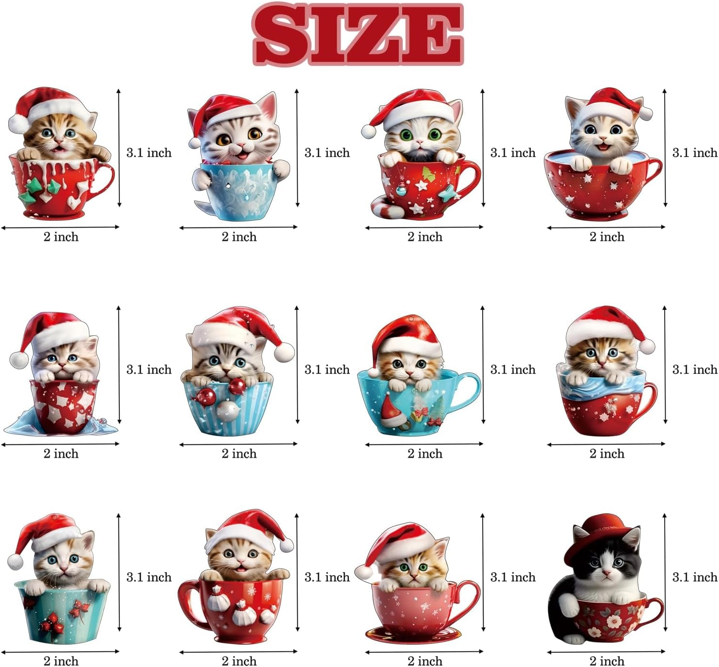 Xmas Tree Ornaments – 12-Pack Home Decor