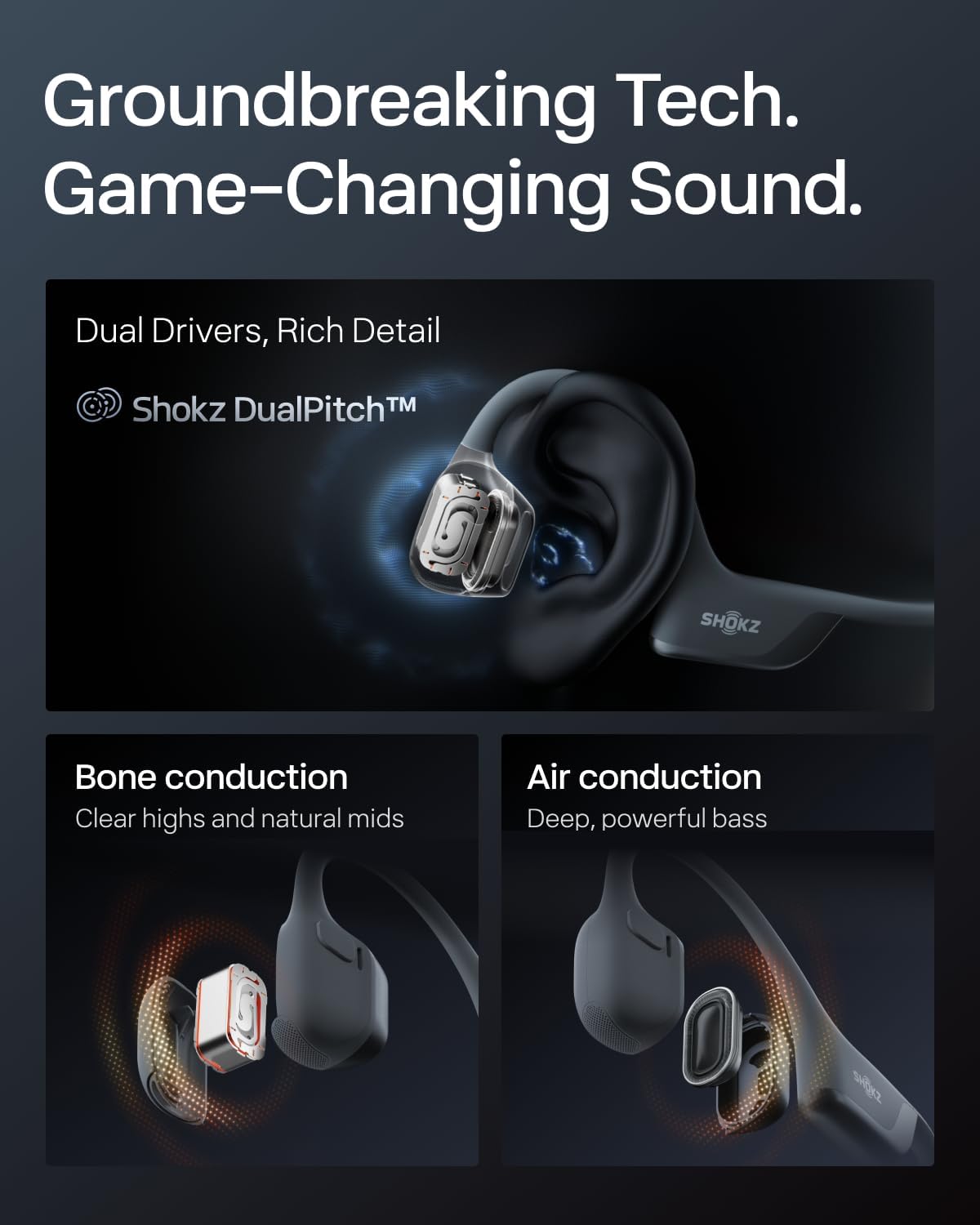 Shokz OpenRun Pro 2 — Open-Ear Bone Conduction Sport Headphones