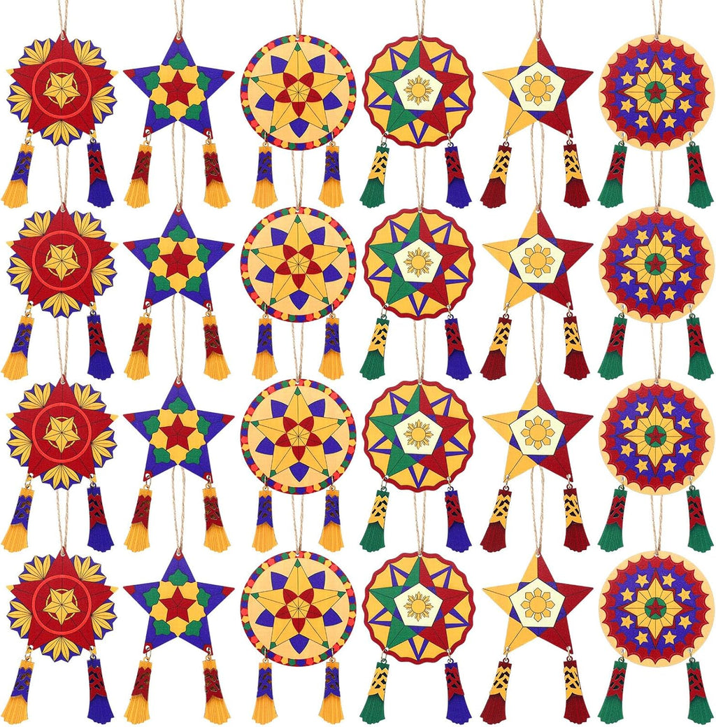 Xmas Tree Ornaments – 6-Pack Rustic Home Decor