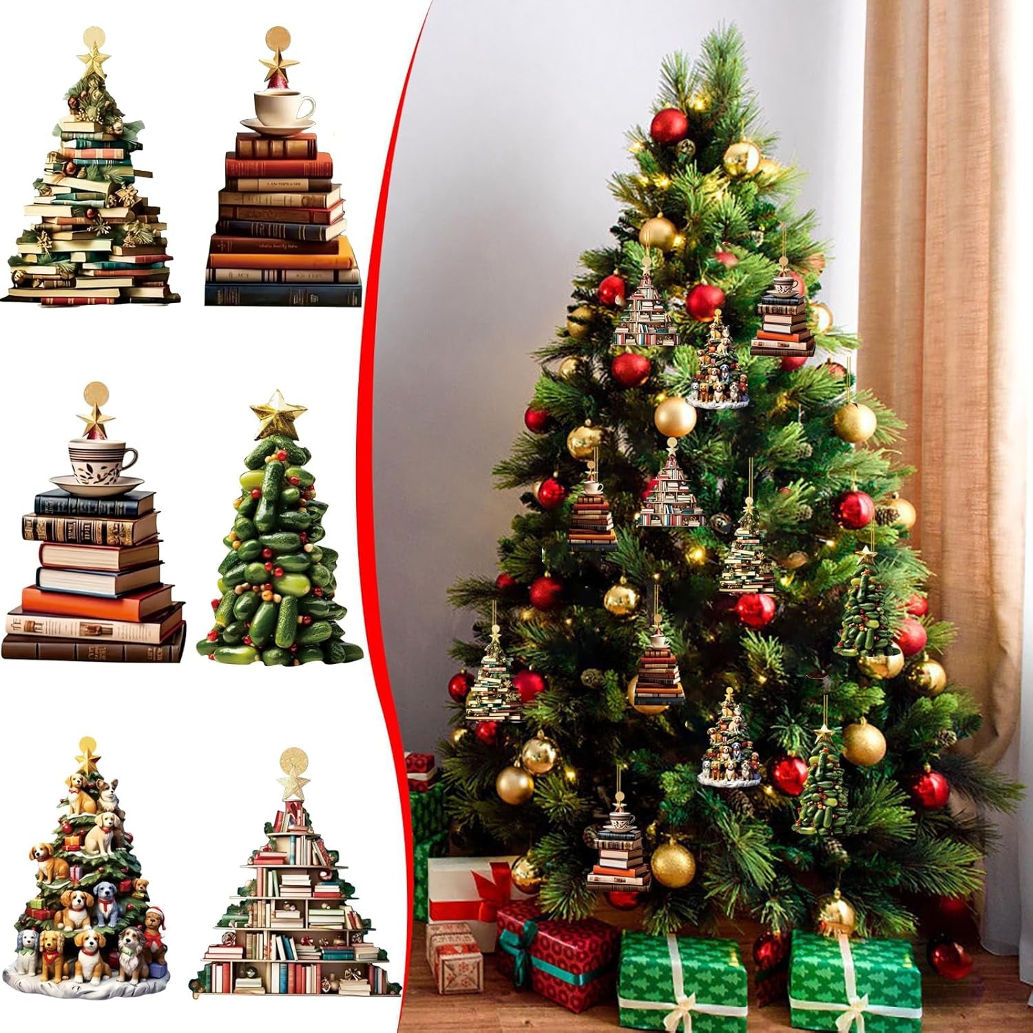 Xmas Tree Ornaments – 12-Pack Home Decor