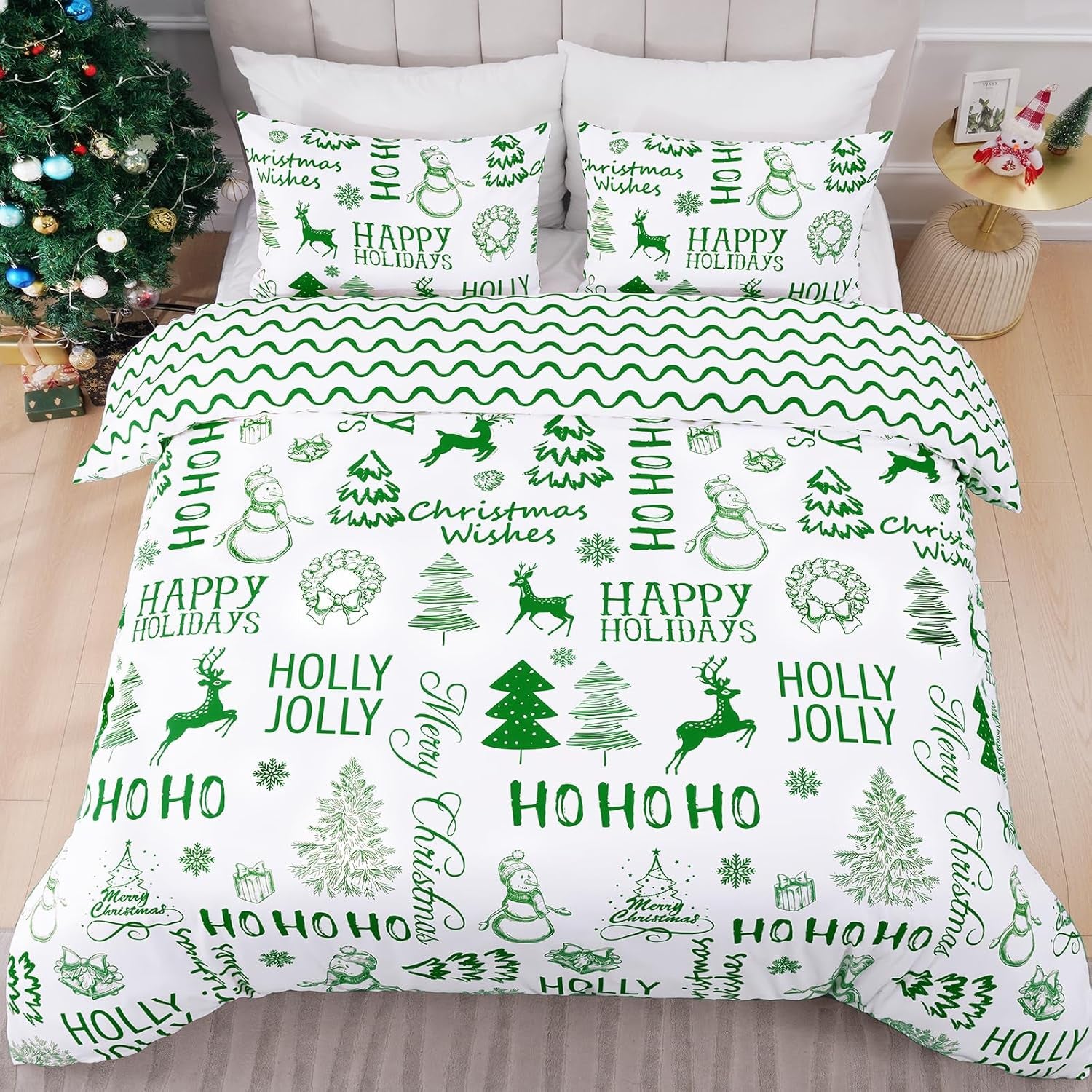 Xmas Cushion Cover – 3-Pack Green Home Decor